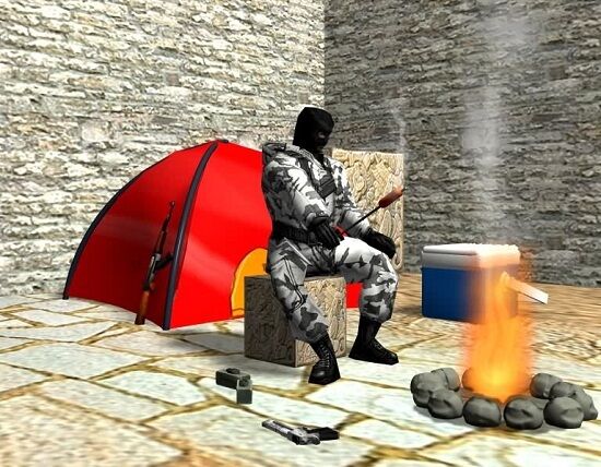 Camping on Counter Strike