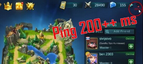 @Mobile Legends Ping >200ms