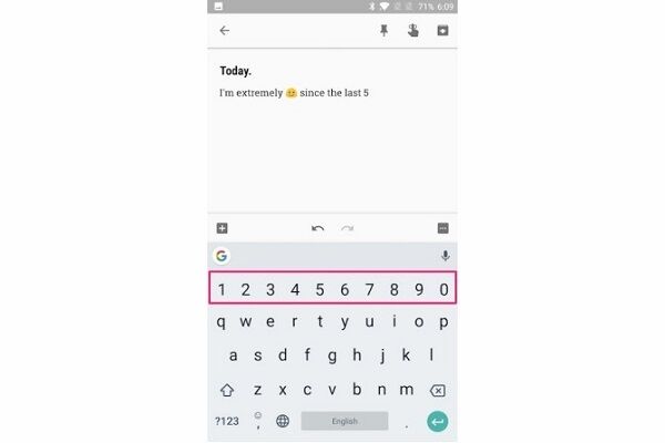 Aktifkan Persistent Number Row di Gboard