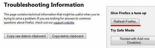 Troubleshooting Firefox
