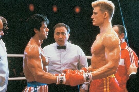 Dolph Lundgren Dan Sylvester Stallone Rocky IV 1e4e1