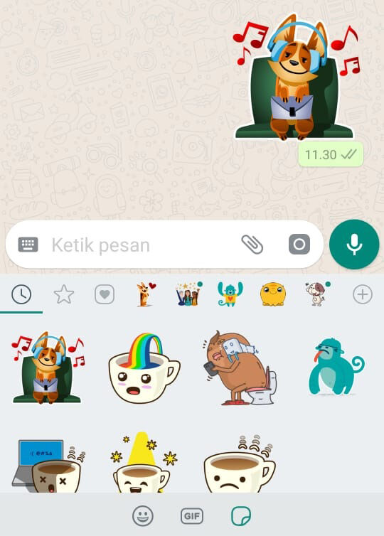 Cara Mengirim Striker untuk WhatsApp  JalanTikus com