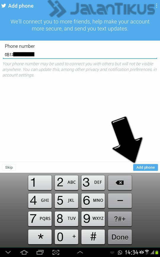 Add Number Twitter