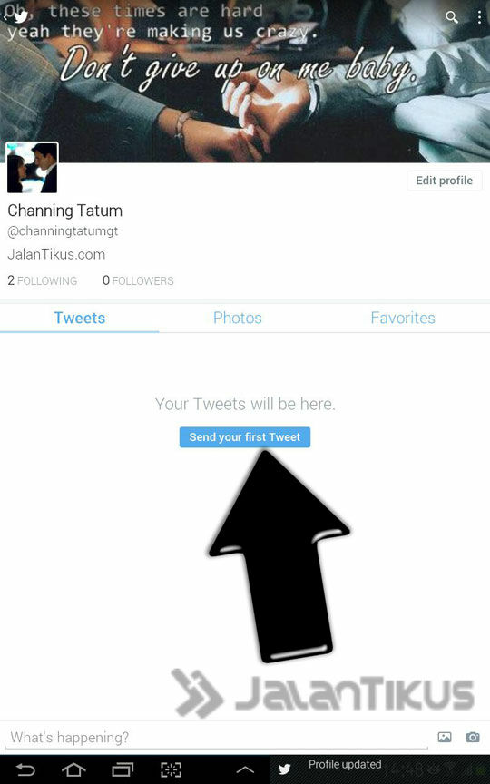 Profil Twitter After Edit