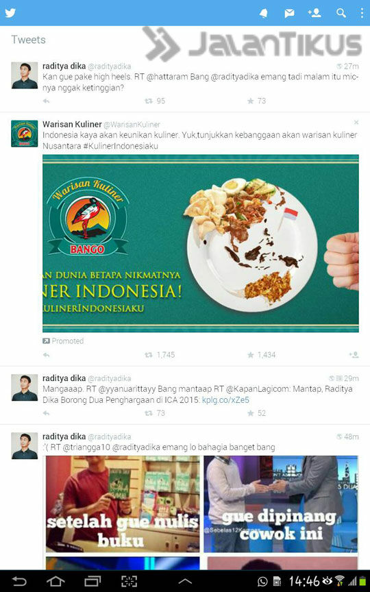 Timeline Twitter