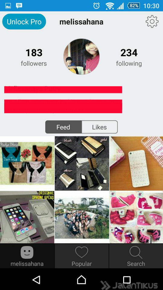 Interface Repost For Instagram