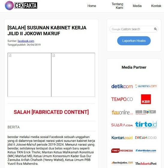 Aplikasi Dan Situs Pelacak Berita Hoax Cekfakta 0c246