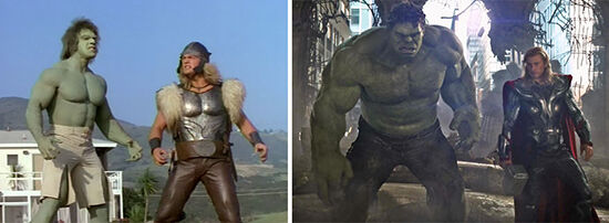 Superhero Dulu Vs Sekarang Wonder Hulk And Thor