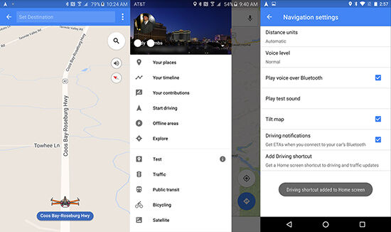 Google Maps Driving Mode