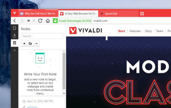 5 Keunggulan Browser Vivaldi Note