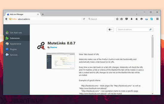 Cara Mematikan Suara Browser Mutelinks