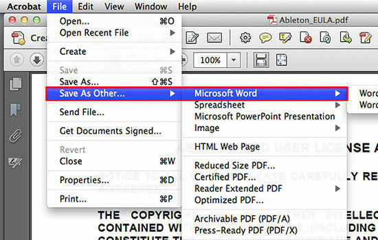 Word to pdf converter for mac