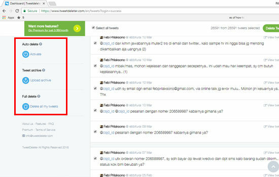 Cara Hapus Postingan Facebook Twitter 4
