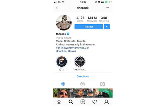 Akun Instagram Dengan Followers Terbanyak The Rock Bd8e3
