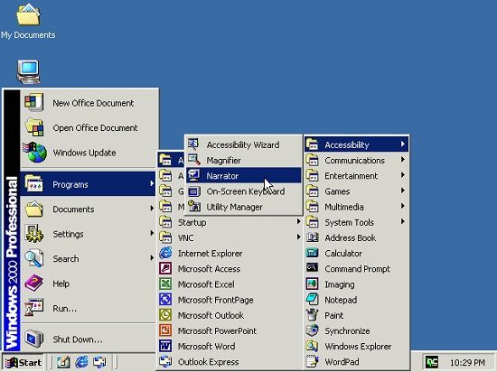 Windows 95 Start Menu 2000