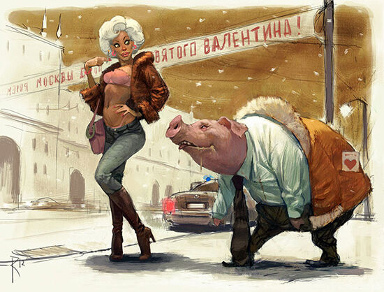 Ilustrasi Kontroversial Yang Mencela Kehidupan Modern 3