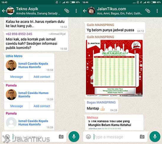 Hukum Left Grup Chat