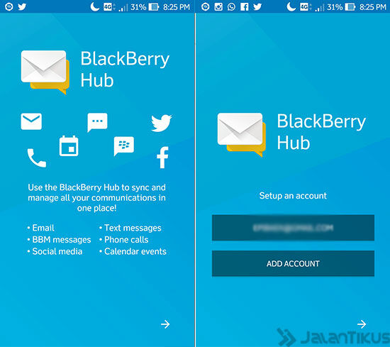 Blackberry Hub Android 5