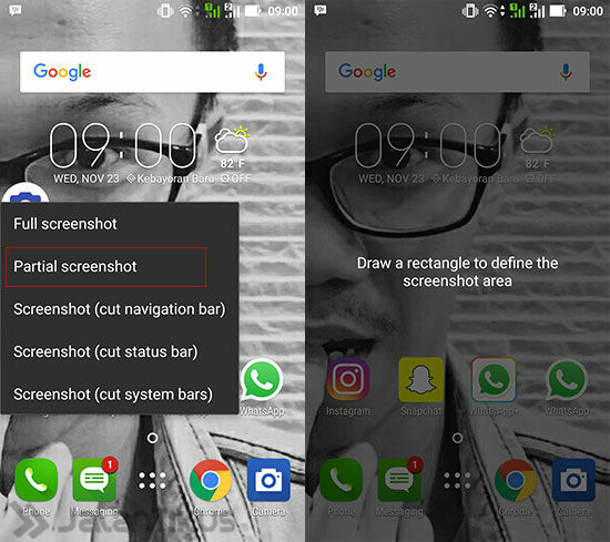 Aplikasi Android Terbaik Screenshot Crop