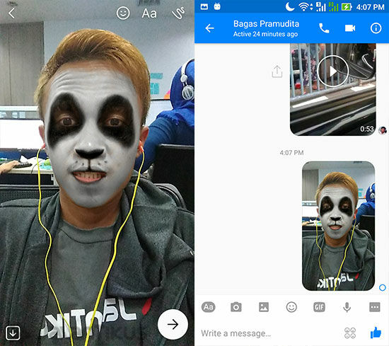 Snapchat Di Facebook Messenger 5