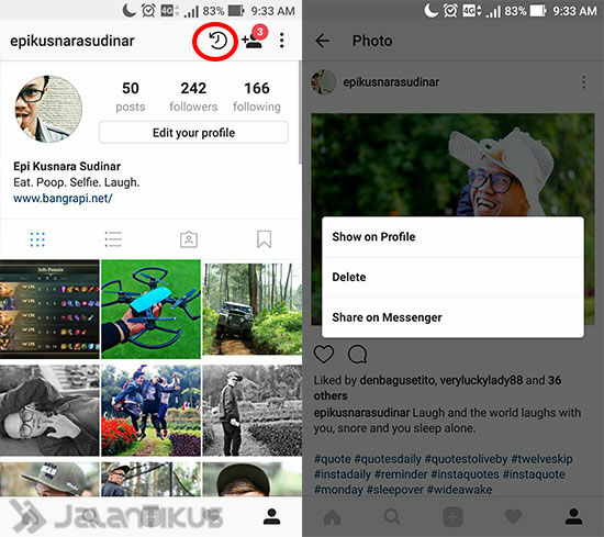 Cara Menyembunyikan Foto Di Instagram 4