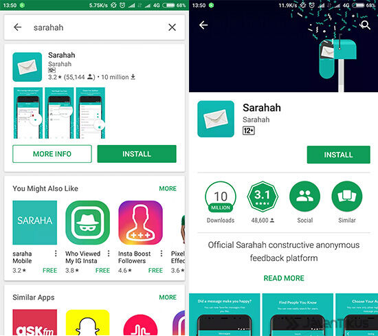 Aplikasi Sarahah 01