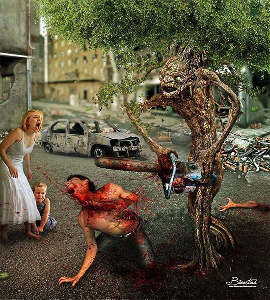 Ilustrasi Perlakuan Hewan Ke Manusia 2