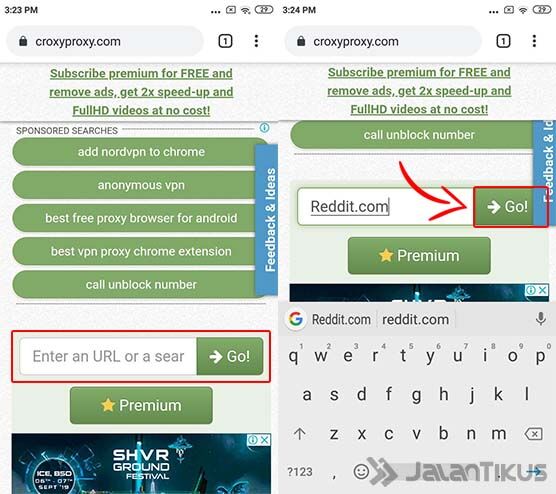 Cara membuka situs yang diblokir kartu 3 di android