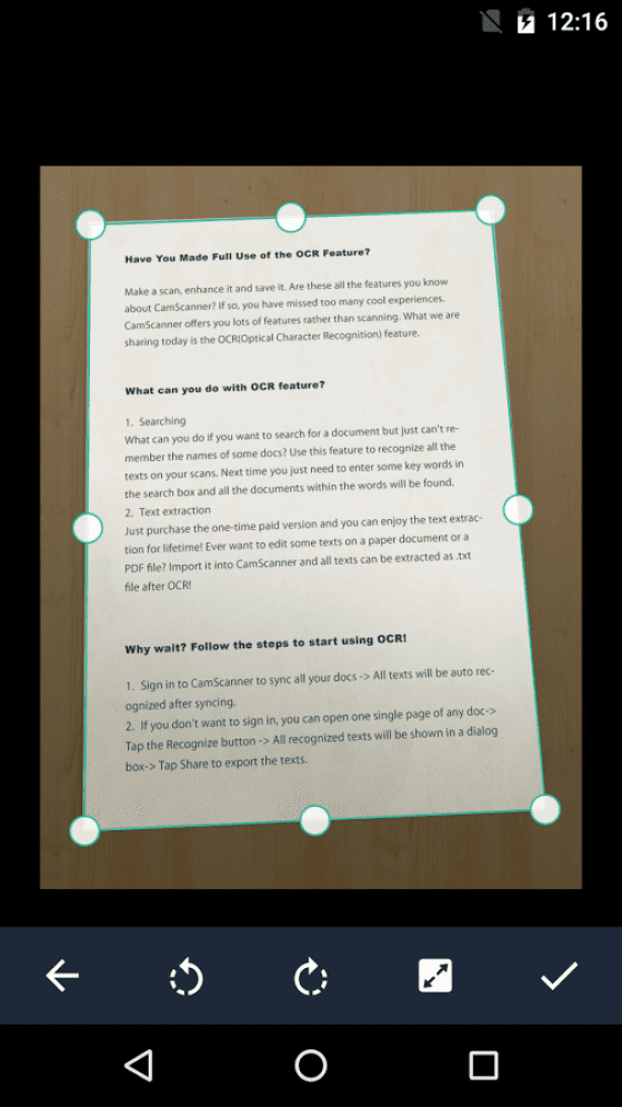 scan dokumen di android dengan camscanner
