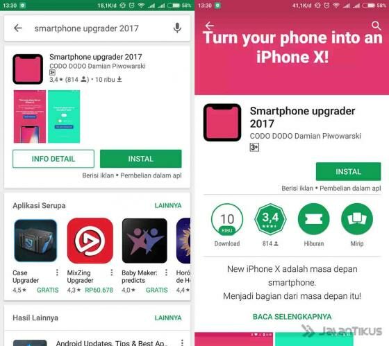 Langkah 1 - Cara Ubah Smartphone Android Menjadi iPhone X