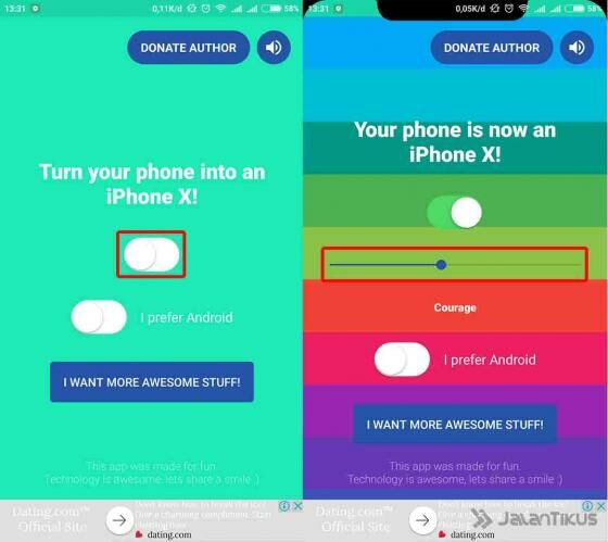 Langkah 3 - Cara Ubah Smartphone Android Menjadi iPhone X