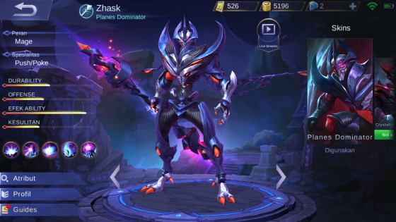 Guide Zhask Mobile Legends Hero Mage Pertama Dengan 4 Skill Aktif