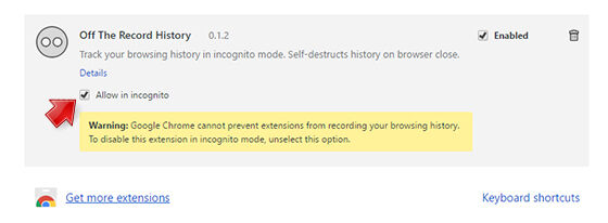 Menyimpan History Pada Incognito 2