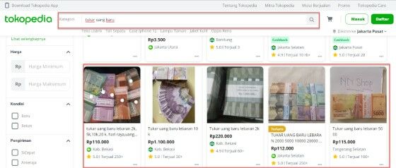 Aplikasi Penukaran Uang Baru Tokopedia 2a488