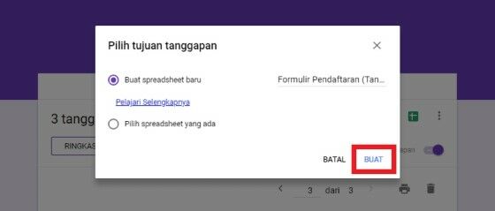 Cara melihat hasil dari google form