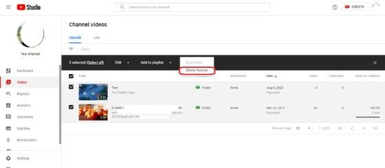 Cara Hapus Banyak Video Di Youtube Afa19