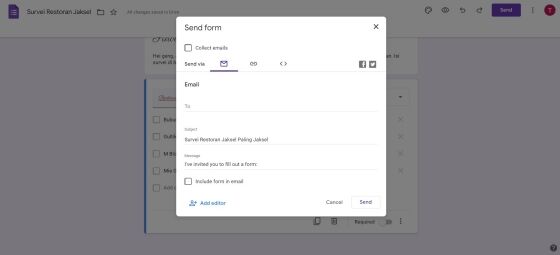 Cara Membagikan Form Google Email Fcb00