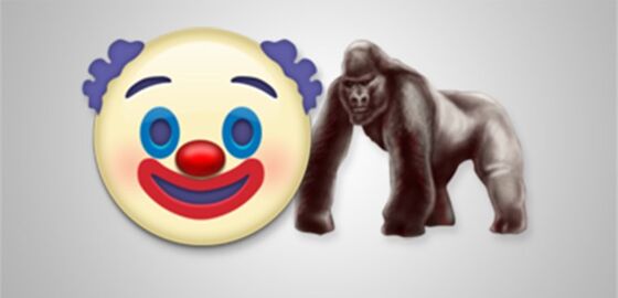 Emoji Gorila Dan Badut Ef6db