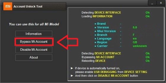 Bypass Mi Cloud 4 36c89