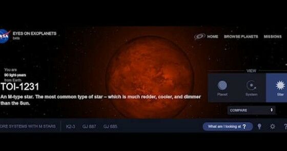 Exoplanet TOI 1231b 476e7