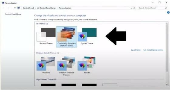 Cara Install Theme Windows 10 Terbaik Pilih Kolom My Themes 18ef3