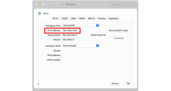 Cek IP Address Mac Network 2c1f4