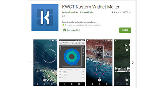 Review KWGT Kustom Widget Maker 963a3