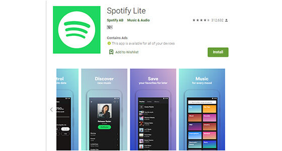 Tentang Spotify Lite 9a2ed