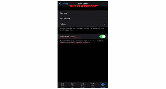 Konsep Fitur Sembunyikan Status Online WhatsApp 7b0f9