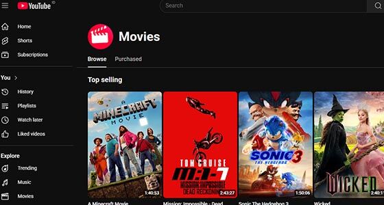 YouTube Movies E9b97