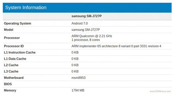Samsung Galaxy J7 2017 Ram 2gb