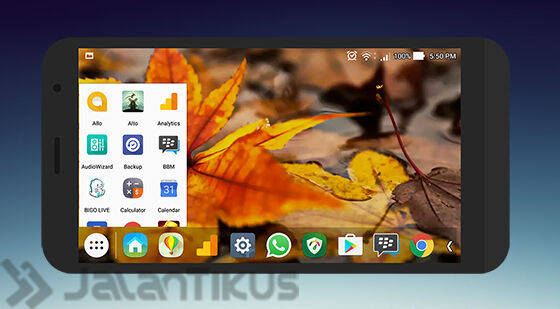 Tampilan Launcher Taskbar Android