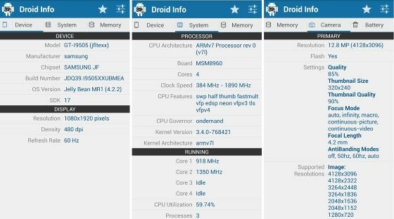 Cara Mengecek Spesifikasi Hp Droid Hardware Info
