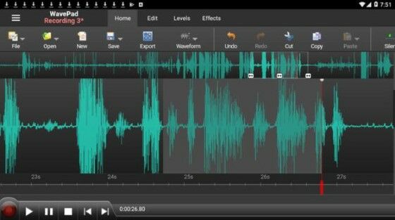 wavepad audio editor free apk
